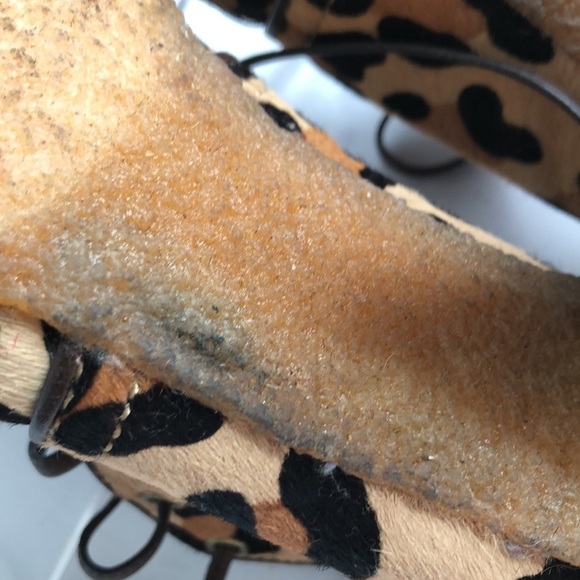 Coach Leopard Calf Hair Tullah Heels Booties Size 8.5B - Picture 13 of 14